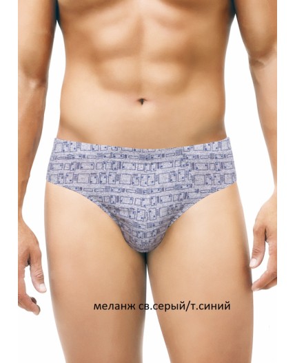 ЭЙС трусы муж 600210/1 кор, меланж св.серый/т.синий