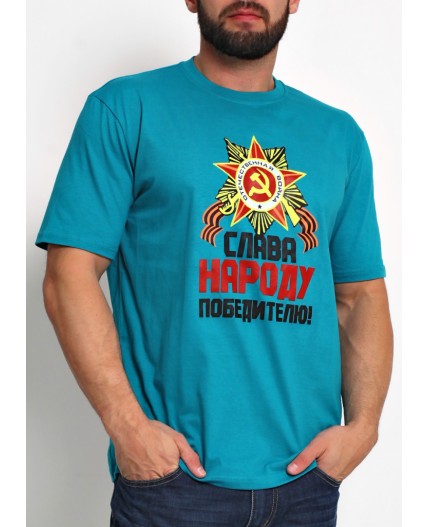 ЭЙС фуфайка муж600311кк/27п к, т.бирюзовый