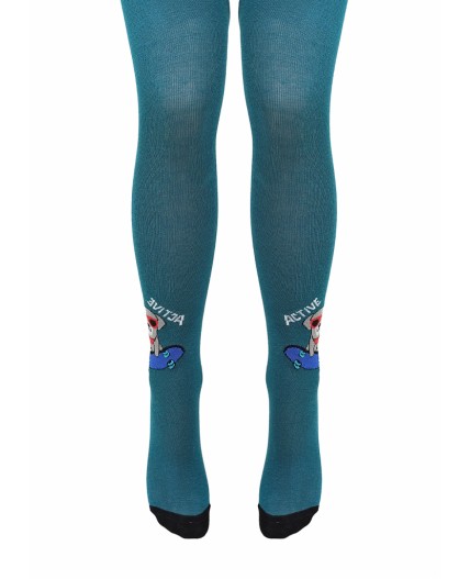 CLE Колготки дет.КД4403 92-110 мал хл+эл, т.бирюзовый