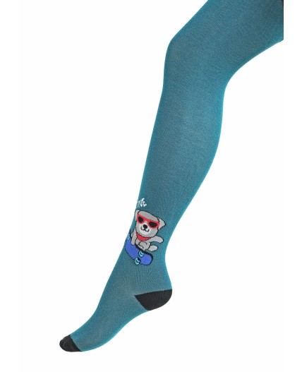 CLE Колготки дет.КД4403 92-110 мал хл+эл, т.бирюзовый