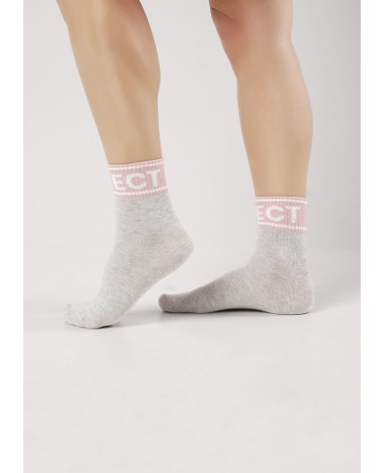 CLE Носки дет.С1535 16-18,18-20, меланж св.серый