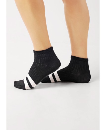 CLE Носки жен.Д5501 fashion база хл+эл, чёрный