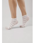 CLE Носки жен.Д5503 fashion база хл+эл, белый/св.бежевый