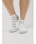 CLE Носки жен.Д5503 fashion база хл+эл, белый/св.зелёный