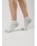 CLE Носки жен.Д5503 fashion база хл+эл, белый/св.зелёный