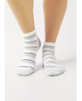CLE Носки жен.Д5503 fashion база хл+эл, белый/св.серый