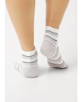 CLE Носки жен.Д5503 fashion база хл+эл, белый/св.серый