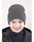 CLE Шапка дет. 604387ха, меланж т.серый