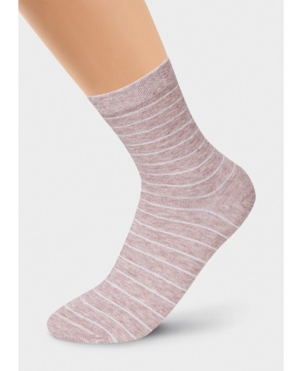 CLE Носки жен.Д299 люрекс хл+эл, меланж св.коричневый