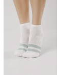 CLE Носки жен.Д5501 fashion база хл+эл, белый/св.зелёный