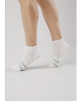 CLE Носки жен.Д5501 fashion база хл+эл, белый/св.зелёный