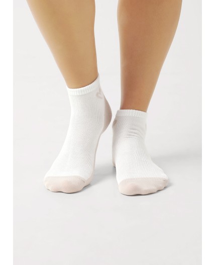 CLE Носки жен.Д5504 fashion база хл+эл, белый/св.бежевый