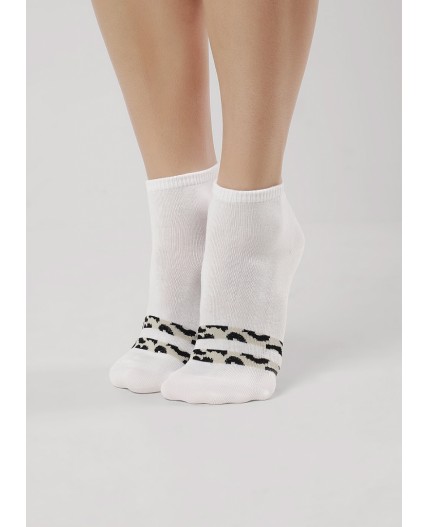 CLE Носки жен.Д5506 fashion база хл+эл, белый