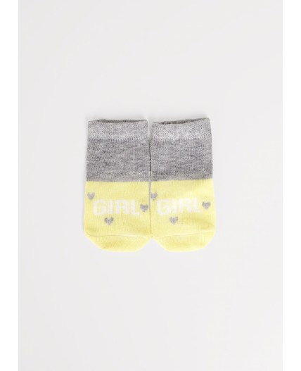 CLE Носки дет.С026 7-8 ясли хл+эл, меланж жёлтый