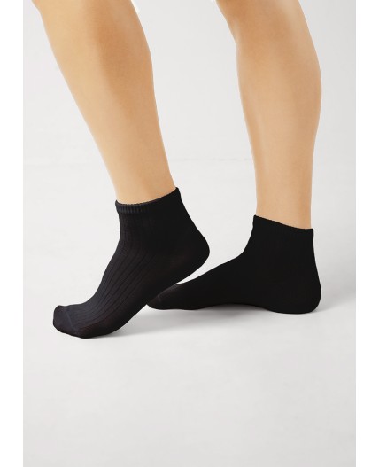 CLE Носки жен.Д5500 fashion база хл+эл, чёрный