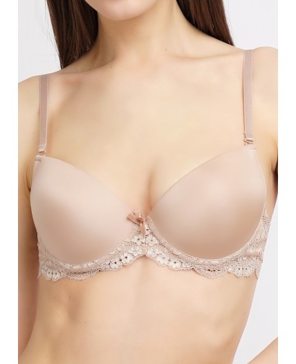 CLE LBR005pk Бюст ж.балк.пуш-а, бежевый металлик