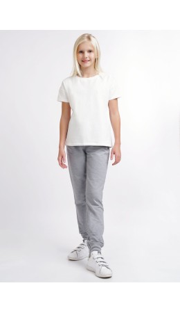 CLE Брюки дев.903346а меланж, меланж св.серый