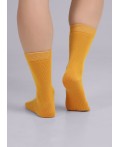 CLE Носки жен.Д665Ш шерсть пан+шерсть, т.жёлтый