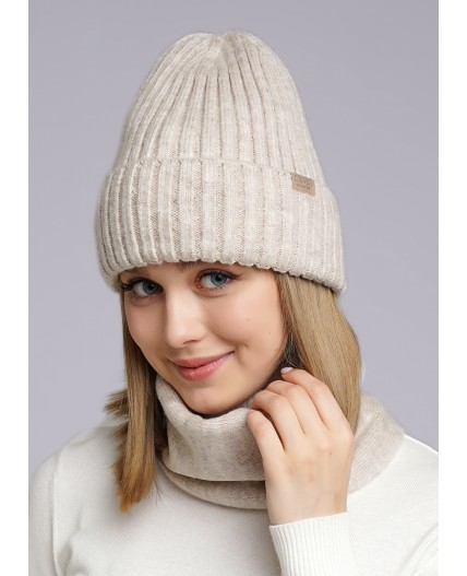 CLE Шапка 413213ап флис, св.бежевый