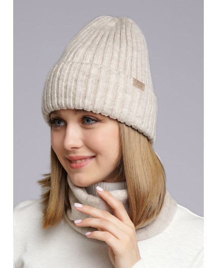 CLE Шапка 413213ап флис, св.бежевый