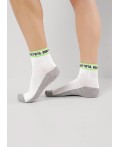 CLE Носки жен.Д5547 витаминка хл+эл, белый/салатовый