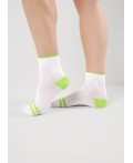 CLE Носки жен.Д5548 витаминка хл+эл, белый/салатовый