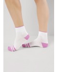 CLE Носки жен.Д5548 витаминка хл+эл, белый/т.розовый