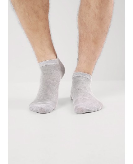 CLE Носки муж.К003 база укороч, меланж серый