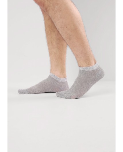 CLE Носки муж.К003 база укороч, меланж серый