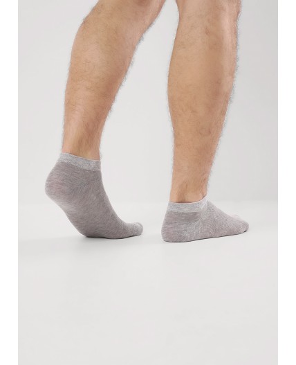 CLE Носки муж.К003 база укороч, меланж серый