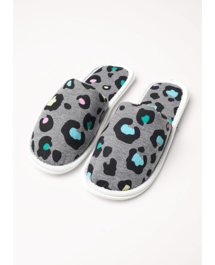 CLE SW25-968C Пантолеты жен. домаш. Home line ВЛ25, меланж серый/св.жёлтый