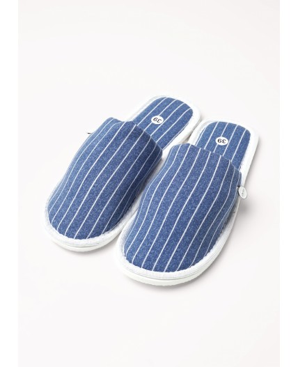 CLE SW25-968C/2 Пантолеты жен. домаш. Home line ВЛ25, джинсовый/св.серый