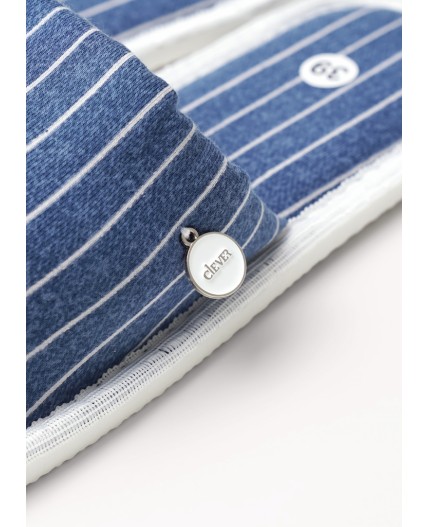 CLE SW25-968C/2 Пантолеты жен. домаш. Home line ВЛ25, джинсовый/св.серый