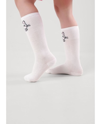 CLE Гольфы дет.П122 16-18,18-20 выпускной сетка, белый