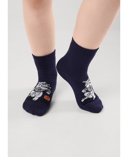 CLE Носки дет.С1550 16-18,18-20 бэксайд мал, т.синий