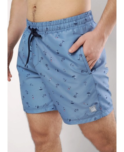 CLE шорты муж 533691рт, джинсовый/т.синий