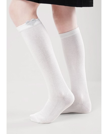 CLE Гольфы дет.П121 20-22,22 выпускной хл+эл, белый