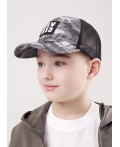 CLE Бейсболка дет 61 сетка (1621), серый/чёрный