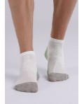 CLES Носки муж.M2003 market line укороч, белый/меланж серый