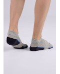 CLES Носки муж.M2003 market line укороч, меланж серый/т.синий