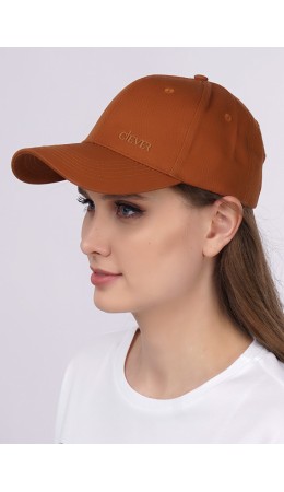 CLE Бейсболка 24 х/б (GK1601-1001 кепка с козыр), св.коричневый