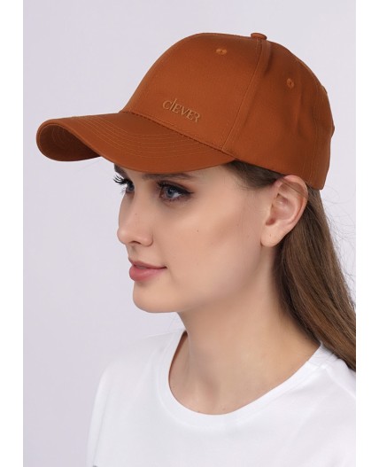 CLE Бейсболка 24 х/б (GK1601-1001 кепка с козыр), св.коричневый