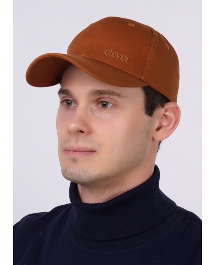 CLE Бейсболка 24 х/б (GK1601-1001 кепка с козыр), св.коричневый