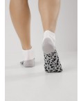 CLE Носки жен.Д5505 fashion база хл+эл, белый/св.серый