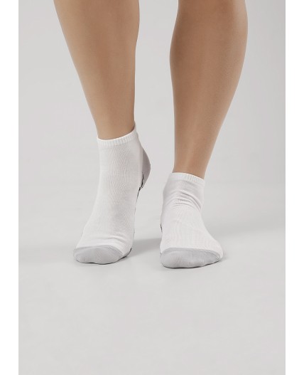 CLE Носки жен.Д5505 fashion база хл+эл, белый/св.серый