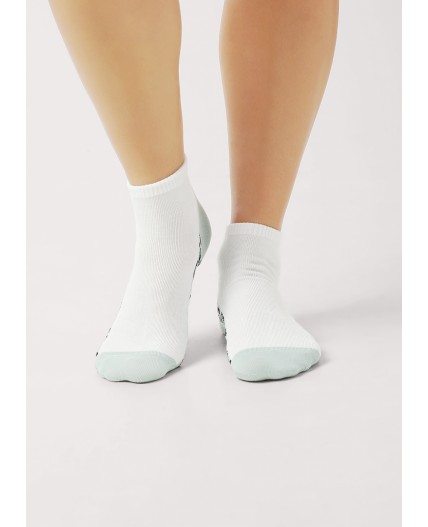 CLE Носки жен.Д5505 fashion база хл+эл, белый/св.зелёный