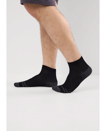 CLE Носки муж.К6530Л сетка хл+эл, чёрный