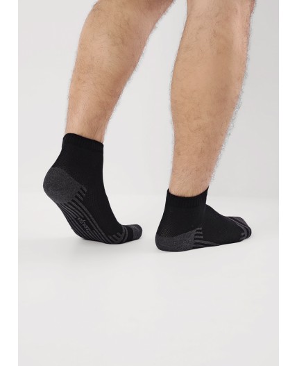 CLE Носки муж.К6530Л сетка хл+эл, чёрный