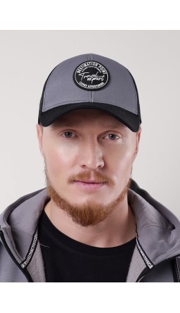 CLE Бейсболка 95 сетка  (GK1605), серый/чёрный