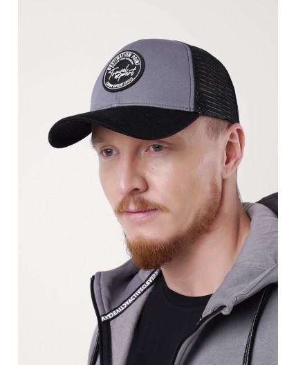 CLE Бейсболка 95 сетка  (GK1605), серый/чёрный